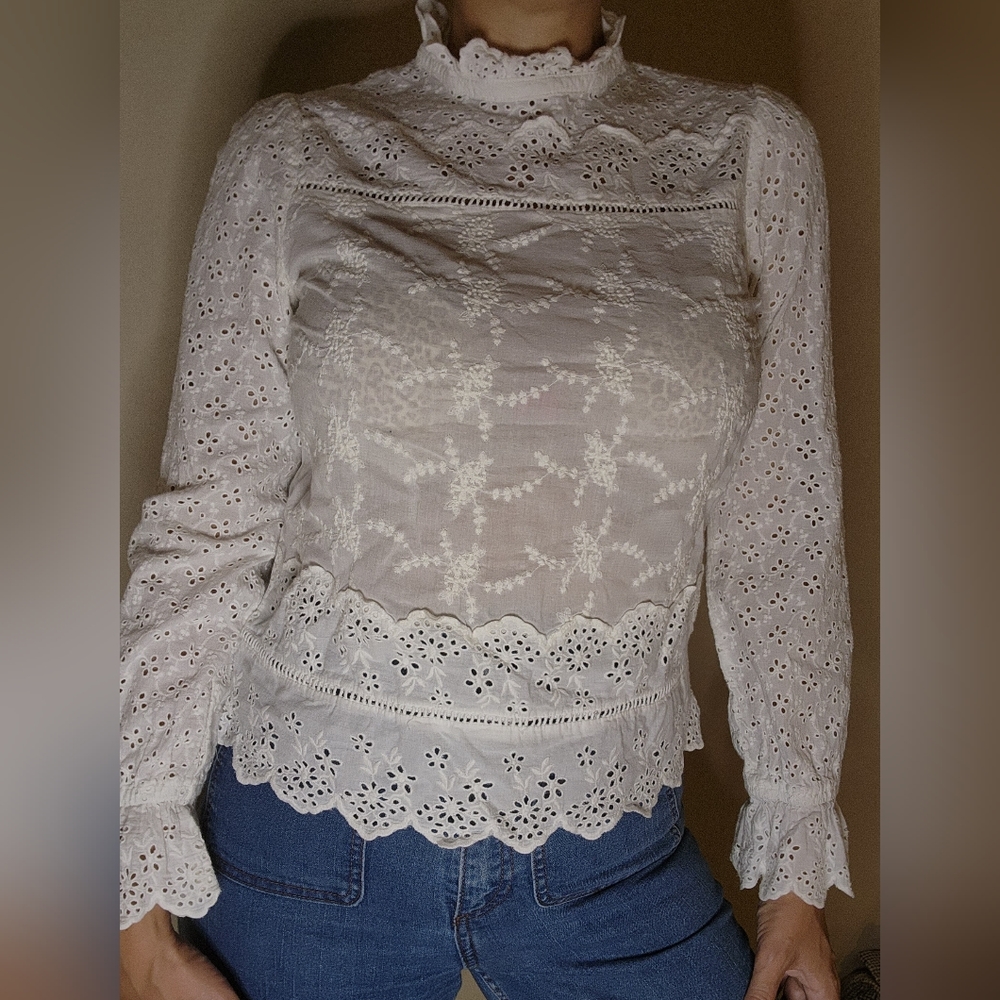 Eyelet blouse